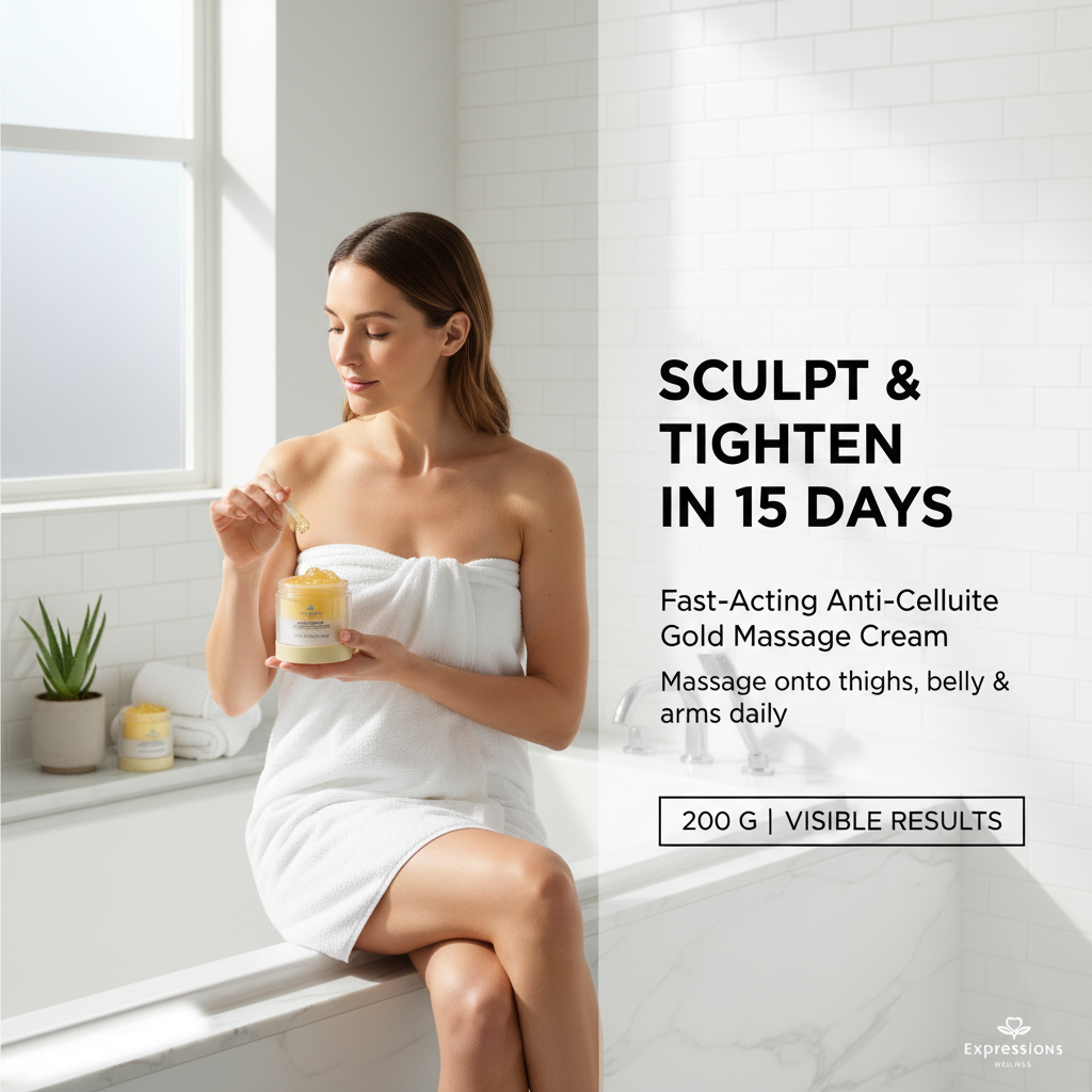 15-Day Fast-Acting Anti Cellulite Sculpting & Tightening Burn Gold Massage Cream