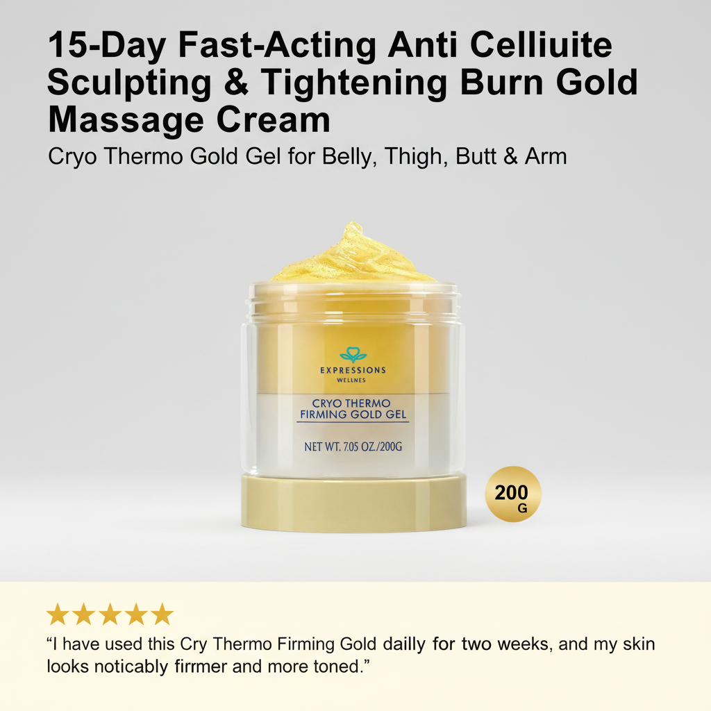 15-Day Fast-Acting Anti Cellulite Sculpting & Tightening Burn Gold Massage Cream